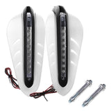 Maxbell Maxbell Pair Motorcycle Led Light Handle Brush Bar Hand Guard Protector Cover White