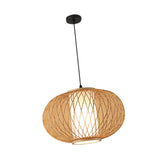 Maxbell Bamboo Woven Pendant Lamp Rustic Weave Ceiling Light for Kitchen Porch Hotel Style C