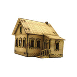 Maxbell 1/72 Wooden European House for Micro Landscape Sand Table Architecture Model Style A