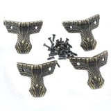 Maxbell 4Pcs Box Furniture Feet Corner Decorative Protector Antique Bronze - Aladdin Shoppers