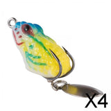 Maxbell 4xFrog Lure Bass Bait Metal Sequin Swimbait Float on Water Lure for Freshwater Style H