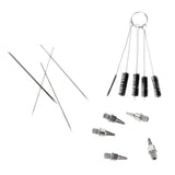 Maxbell 5x 0.2mm Airbrush Spray     Nozzles + 5x 0.2mm Needles + 5x Cleaning Brushes