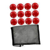 Maxbell 12Pcs Outdoor Pickleballs 26 Holes Portable with Storage Bag for Competition Red