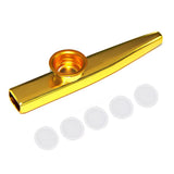 Maxbell Musical Instrument Aluminium Alloy Kazoo with Diaphragm-Golden