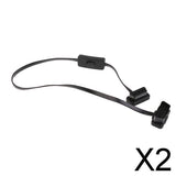 Maxbell 2x16 Pin Male to Female OBD2 Cord Extension Diagnostic Cable With Power Switch