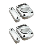 Maxbell 2Pcs Door Turn Bolt Locks Silver Stainless Steel Toilet Privacy Latches