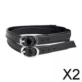 Maxbell 2xShoe Strap Holder with Buckle Shoelace Accessories Anti Loose for Women Lady matt black