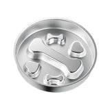 Dog Slow Feeder Bowl Stainless Steel Cat Feeding Bowl for Kitty Kitten Puppy Style A