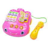 Maxbell Cartoon Telephone Vehicle Kids Pretend Play Early Educational Toy - Pink