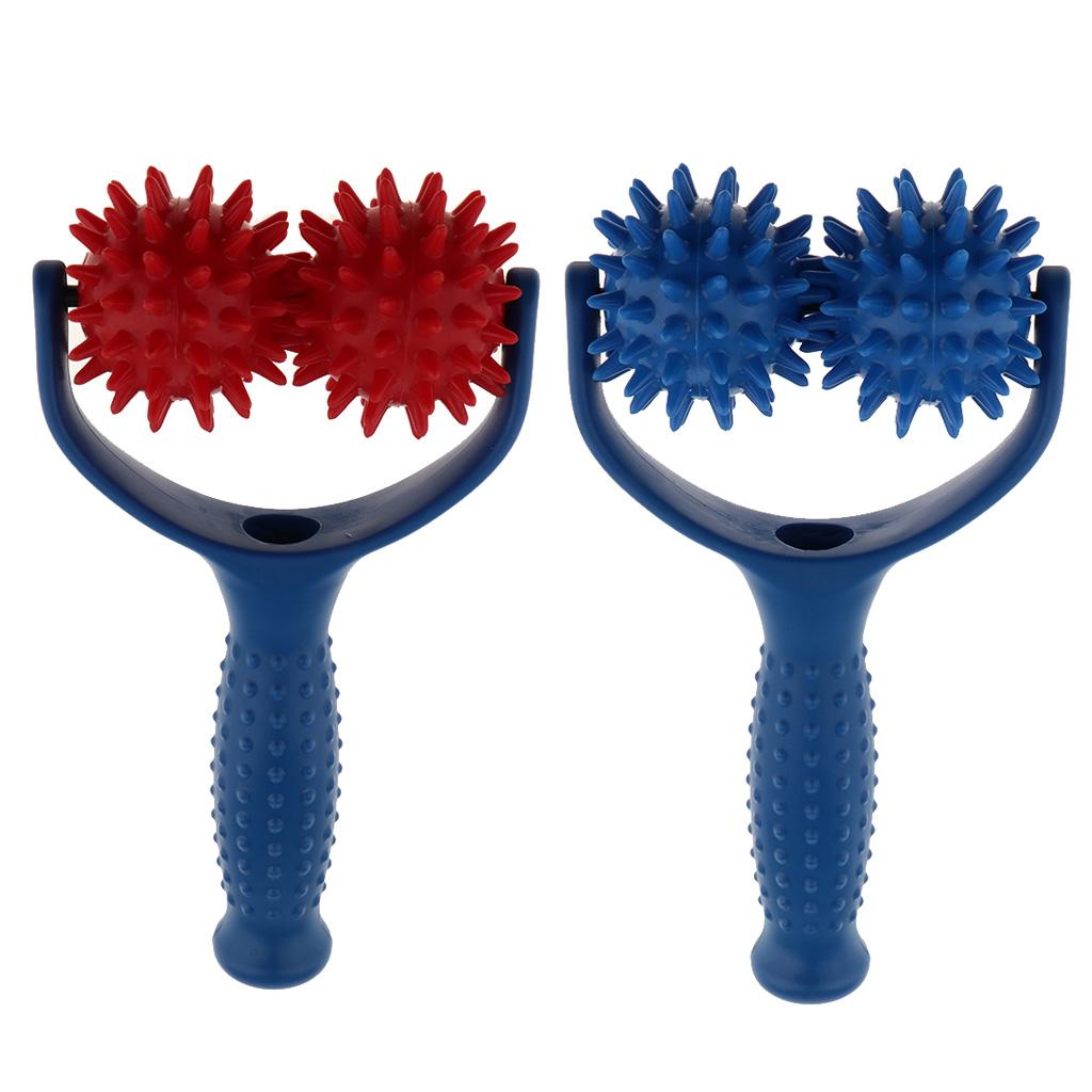 2 Pieces Acupuncture Spiky Massage Ball Shoulder Muscle Massager Sticks