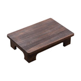 Maxbell Wood Low Tea Table Tatami Table for Balcony Living Room Sitting on The Floor 40x28x10cm Brown