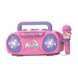 Maxbell Kids Microphone Karaoke Machine Practical Portable for Camping Picnic Indoor Pink