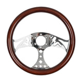 Maxbell Car Steering Wheel Wood 15'' Modified Parts for Golf Carts Truck