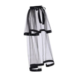 Maxbell Women High Low Tutu Skirts Stylish 38.98inch Length for Costume Party Formal Black