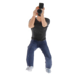 Maxbell 2pcs Mini 1/87 Photographer People Model Doll Layout Scenery Accessories