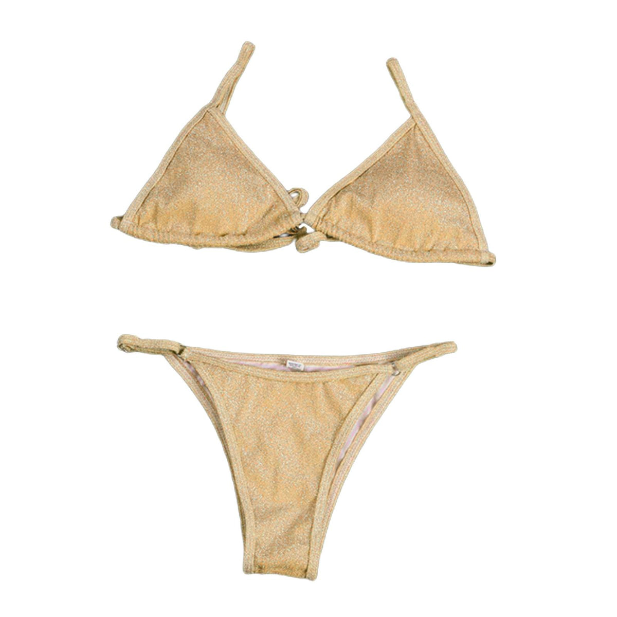 Maxbell Maxbell Women Sexy Swimsuit Push Up Bras Bikini Set Bathing Suit Beachwear Swimwear Golden XL