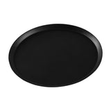 Maxbell 13.62inch Round Serving Tray Tableware Cup Holder for Bar Buffet Dining Room Black