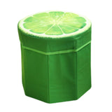 Maxbell Folding Storage Ottoman Funny Stylish Foot Stool for Dorm Entryway Furniture Lemon