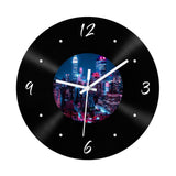 Maxbell Wall Clock 30cm Easy to Read Minimalism Silent for Restaurant Office Bar Night Scenes Picture
