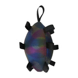 Maxbell Dog Rugby Football Toy Soft Pets Molar Interactive for Game Chasing Exercise Black Reflective