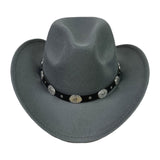 Maxbell Jazz Hat Sunhat Versatile Big Brim Hat for Music Festival Travel Performance Gray