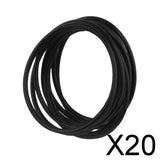 Maxbell 20x10pcs Women's silicone Rubber Elastic Bracelet Bangles Hair Ropes Black