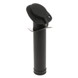 Maxbell Black Rod Holders with Drain, Flush Mount Fishing Rod Pole Holders, 30 Degree , With PVC Cap Cover - Aladdin Shoppers
