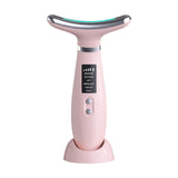 Maxbell Face and Neck Massager Portable Skin Lifting Massager for Beauty Travel Home Pink