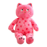 Maxbell Plush Kitty Doll Cartoon Home Decoration Animal Stuffed Toy for Family Teens Pink