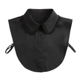 Maxbell Ruffle Fake Collar False Collar for Women Half Top Stylish Detachable Collar Black