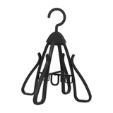 Maxbell Shoe Hanging Hook Balcony Bathroom Home Rotating Space Saving Shoe Organizer black