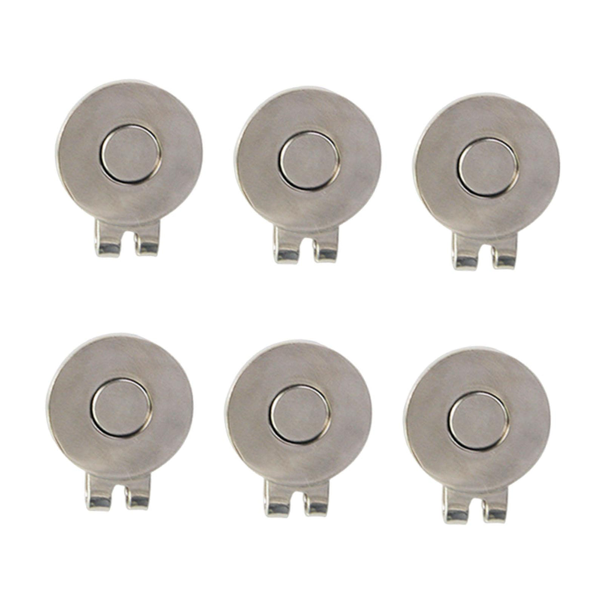 Maxbell 6 Pieces Magnetic Golf Hat Clips Accessories Gift Golf Training Professional Smooth Surface