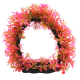Maxbell Maxbell Plastic Archway Tree Artificial Plants Weeds Aquarium Fish Tank Decor Pink