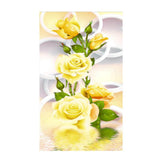 Maxbell 5D DIY Diamond Painting Embroidery Rhinestone Pictures Yellow Rose 30x56cm - Aladdin Shoppers