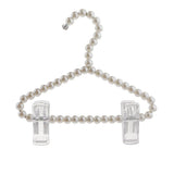 Maxbell 20cm Pearl Beaded Clothes Pants Hanger Trousers Dress Holder w/ Clip White - Aladdin Shoppers