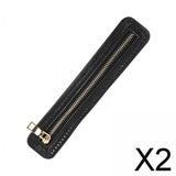 Maxbell 2xHandbag Zipper Purse Making Arts DIY Handmade for Fixing Sewing Fasteners Black