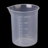 Maxbell 5pcs Assorted Sizes Plastic Lab Beakers Test Measuring Graduated Cup