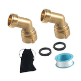 Maxbell 45 Degree Garden Hose Elbow Easily Install 2 Pack for Farmhouse Outdoor Lawn