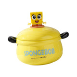 Maxbell Porcelain Ramen Noodle Bowl Multipurpose Porridge Bowl for Instant Milk Rice Yellow
