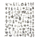 Maxbell 100 Pieces Mixed Antique Tibetan Silver Alloy Charms Pendants Bulk DIY Jewelry Findings Accessory Crafts, SUPER CUTE SHAPES - Aladdin Shoppers