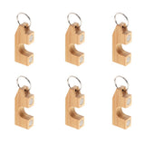 Maxbell 6pcs Wooden Fly Fishing Rod Rack Holder Magnetic Rod Guard Transport System