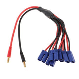 37cm 4.0mm Banana Plug to EC5 Plug Connector 6 in 1 Charging Cable for RC Lipo Battery - Aladdin Shoppers