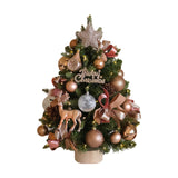 Tabletop Christmas Tree with Lights Realistic Xmas Tree for Home Party Table Elk Ornament 45cm