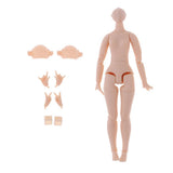 5xFlexible 20 Joints Nude Body & Hands Set for Middle Blythe Doll Costom Use