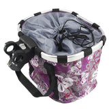 Maxbell Bike Front Basket Sundries Container Heavy Load for Folding Bike Purple