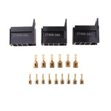 Maxbell 3x3 Sets Car 30A 5Pin Relay Socket Holders With 6.3mm+4.8mm Terminals Harness