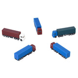 5pcs Painted Model Cars Truck Toys Building Train Layout Scale HO (1 to 100)