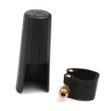 Maxbell 1 Set Plastic Soprano Saxophone Sax Mouthpiece Cover with PU Ligature