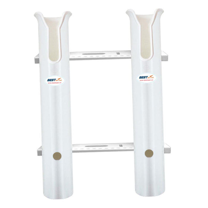 Maxbell 2 Tubes Link White Plastic Fishing Rod Racks Fishing Rod Racks Holder Socket