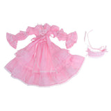 Maxbell Adorable Princess Dress With Headdress For 1/3 Night Lolita Girl Dolls Pink - Aladdin Shoppers